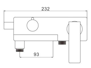 Смеситель для ванны Rose R1402F белый/хром